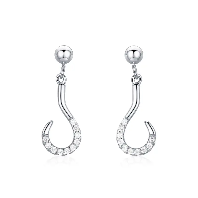 Zirconia Symbol Question Mark Stud Earring 40200233