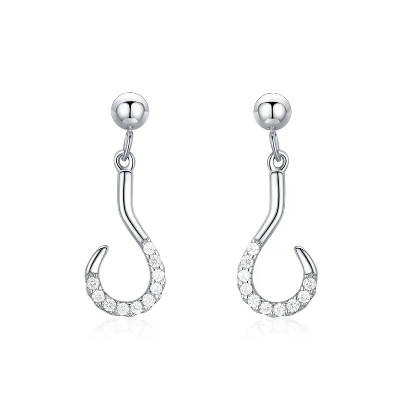 Zirconia Symbol Question Mark Stud Earring 40200233