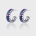Ladder Blue Zirconia Hoop Stud Earring 40200235