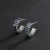 Ladder Blue Zirconia Hoop Stud Earring 40200235