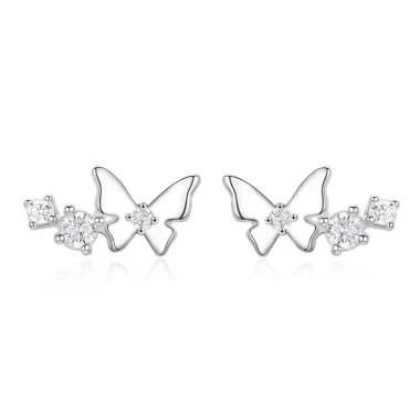 Zirconia Butterfly Stud Earring 40200236