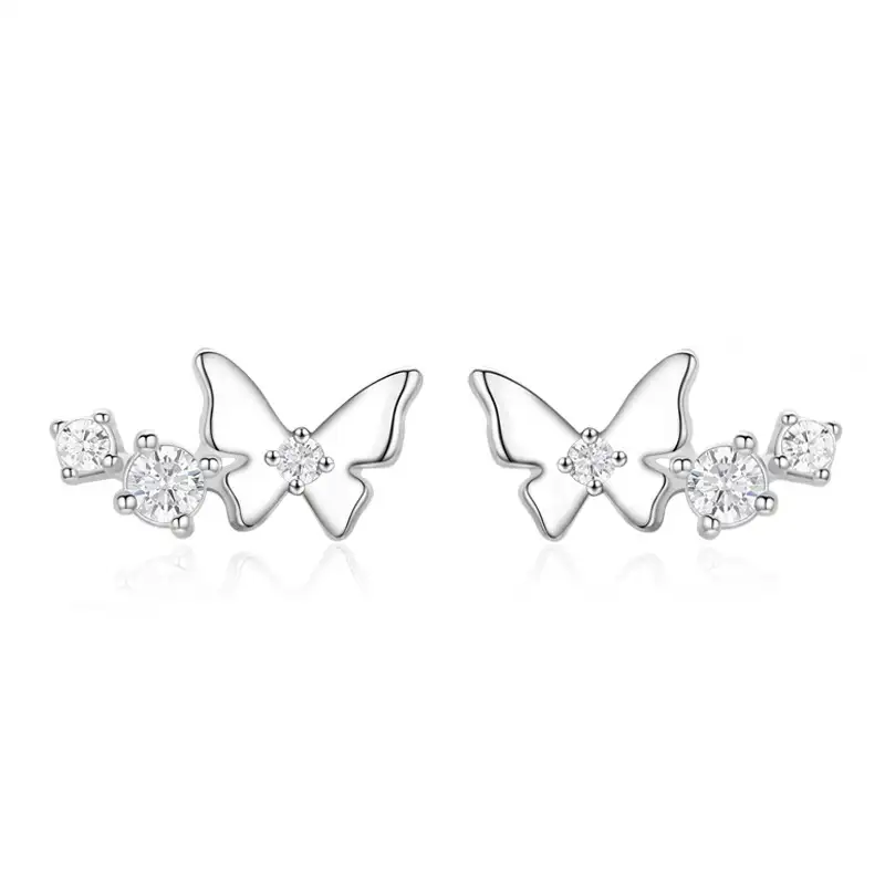 Zirconia Butterfly Stud Earring 40200236