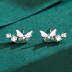 Zirconia Butterfly Stud Earring 40200236