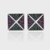Vintage Zirconia Pyramid Stud Earrings 40200237