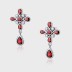 Birthday Stone Cross Stud Dangle Earrings 40200241