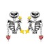 Gothic Punk Skull Claw Heart Stud Earring 40200246