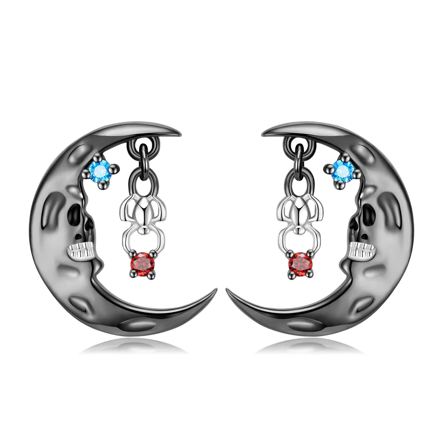 Stempunk Moon Zirconia Stud Earring 40200247