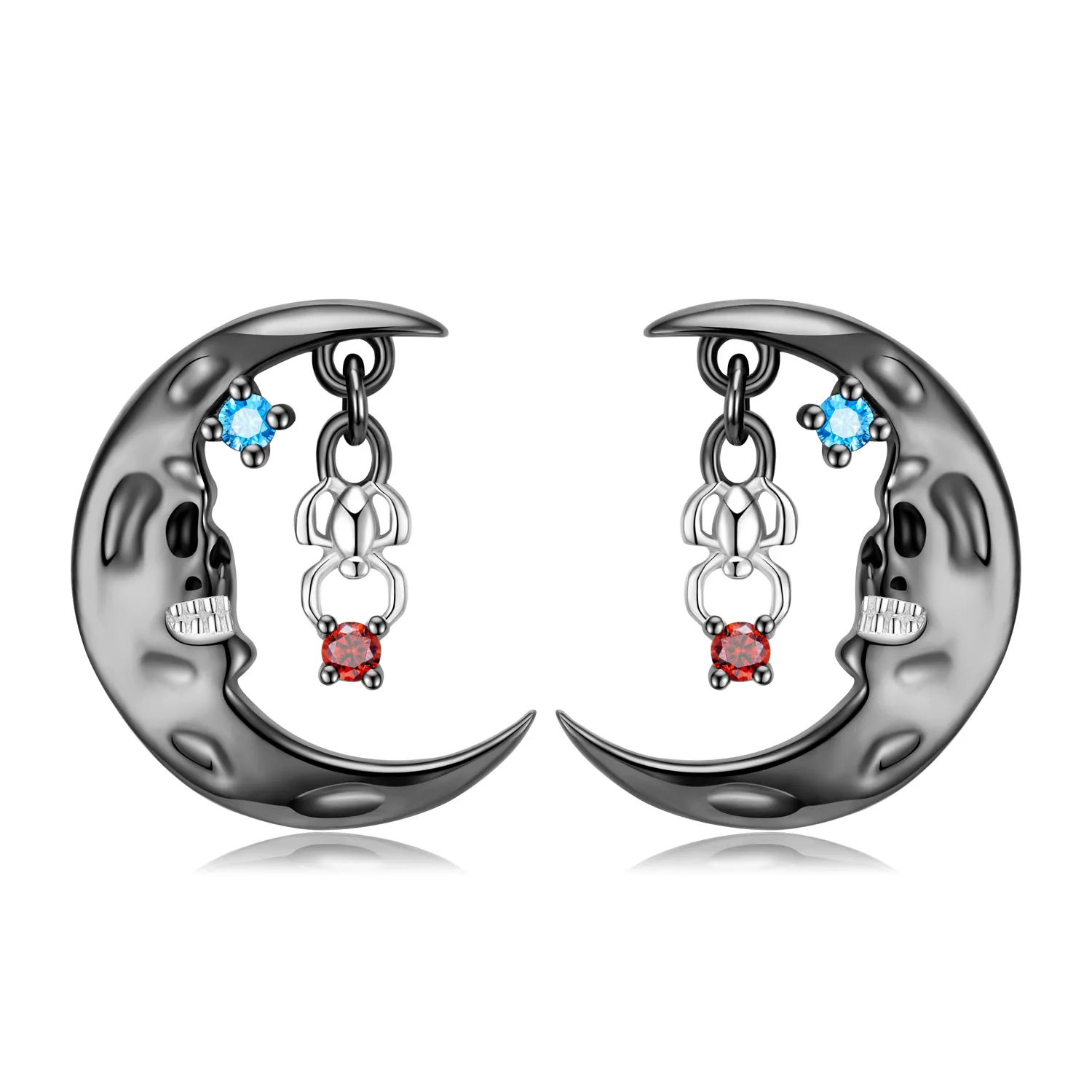 Stempunk Moon Zirconia Stud Earring 40200247