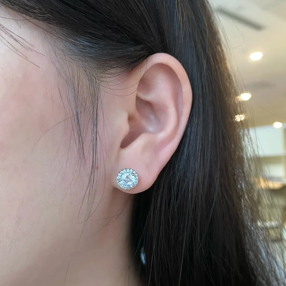 Shiny Zirconia Stud Earring 40200250 - image2