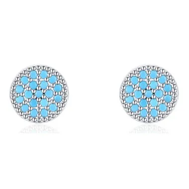 Elegant Turquoise Zirconia Stud Earring 40200251