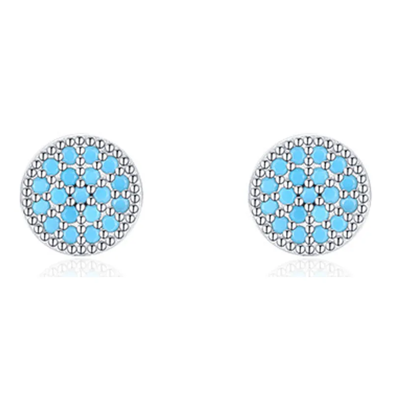 Elegant Turquoise Zirconia Stud Earring 40200251