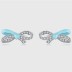 Lovely Zirconia Bow Stud Earring 40200253