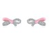 Lovely Zirconia Bow Stud Earring 40200253