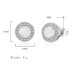 Round White Opal Stud Earring 40200254