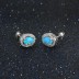 Vintage Oval Blue Opal Stud Earring 40200255