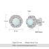 Vintage Flower White Opal Stud Earring 40200256