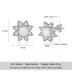 Vintage Flower White Opal Stud Earring 40200257