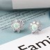 Vintage Flower White Opal Stud Earring 40200257