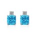 8A Ice Cut Zirconia Rectangle Stud Earring 40200258