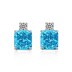 8A Ice Cut Zirconia Rectangle Stud Earring 40200258