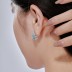 8A Ice Cut Zirconia Rectangle Stud Earring 40200258