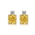 8A Ice Cut Zirconia Rectangle Stud Earring 40200258