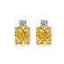 8A Ice Cut Zirconia Rectangle Stud Earring 40200258