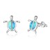 Blue Opal Turtle Stud Earring 40200259