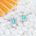 Blue Opal Turtle Stud Earring 40200259