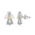 Love Heart Angle Zirconia Stud Earring 40200261