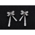 Sparkle Zirconia Bow Tassel Stud Earring 40200263