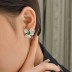 Luxury Emerald Zirconia Bow Stud Earring 40200264