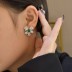 Luxury Emerald Zirconia Bow Stud Earring 40200264