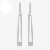 Luxury Zirconia Geometric Tassel Stud Earring 40200267