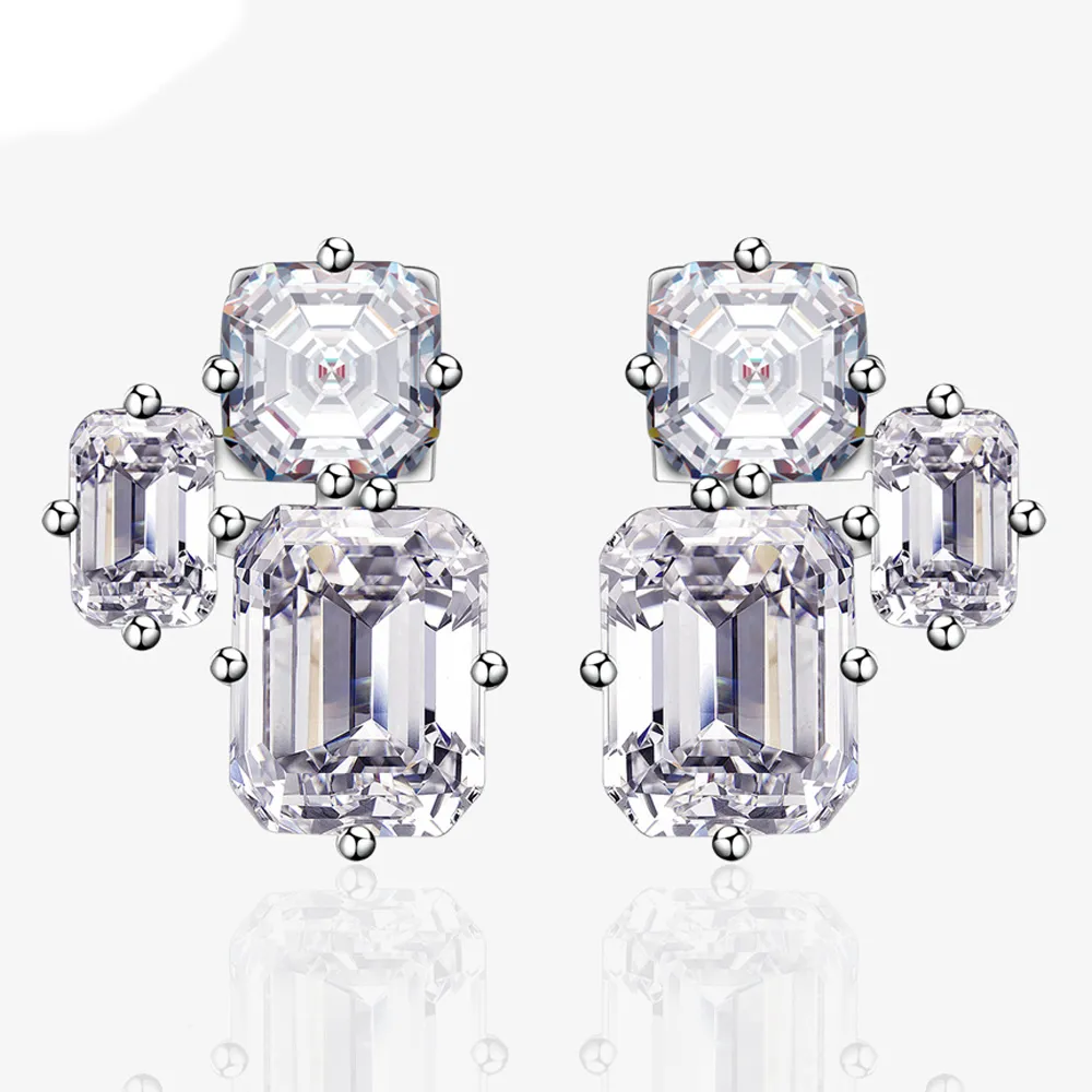 Luxury Zirconia Asymmetric Party Stud Earring 40200268