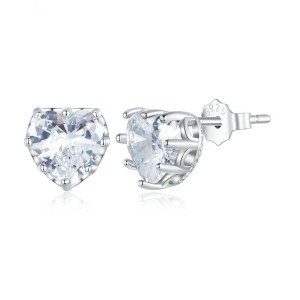 Love Heart Birthday Zirconia Stud Earring 40200269