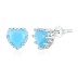 Love Heart Birthday Zirconia Stud Earring 40200269