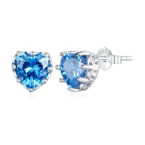 Love Heart Birthday Zirconia Stud Earring 40200269