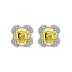 8A Yellow Zirconia Square Party Stud Earring 40200271