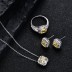 8A Yellow Zirconia Square Party Stud Earring 40200271