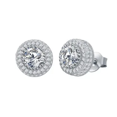 8A Round Zirconia Party Stud Earring 40200272