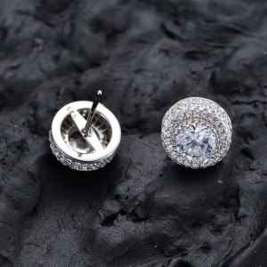 8A Round Zirconia Party Stud Earring 40200272