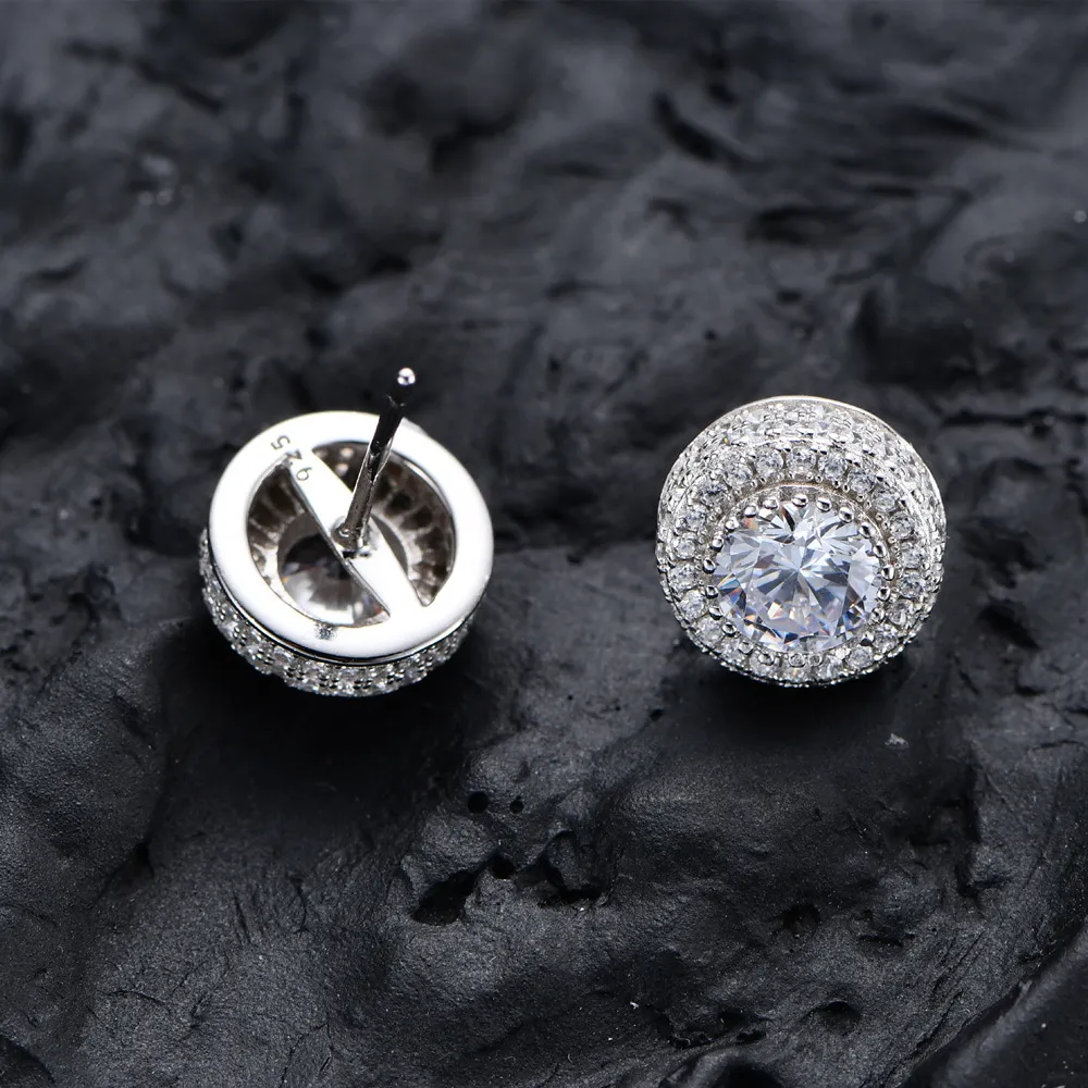 8A Round Zirconia Party Stud Earring 40200272 - image2
