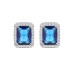 Luxury Rectangle Zirconia Party Stud Earring 40200275