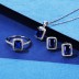 Luxury Rectangle Zirconia Party Stud Earring 40200275