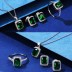 Luxury Rectangle Zirconia Party Stud Earring 40200275