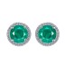 Vintage Synthetic Emerald Zirconia Stud Earring 40200276