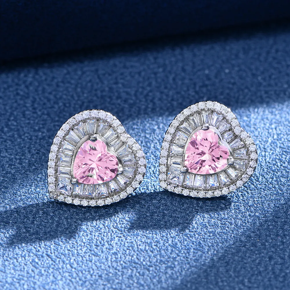 Sparkle 8A Heart Zirconia Party Stud Earring 40200277 - image2