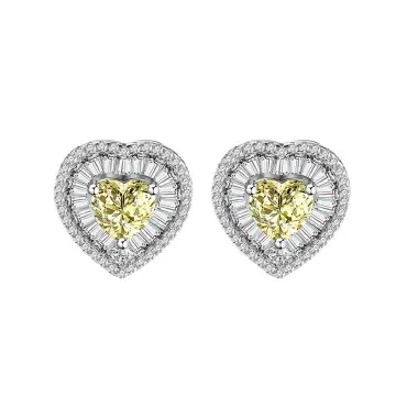 Sparkle 8A Heart Zirconia Party Stud Earring 40200277