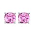 Hot Pink 8A Square Zirconia Party Stud Earring 40200278